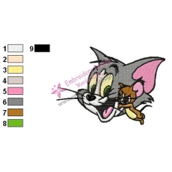 Tom and Jerry Embroidery Design 01